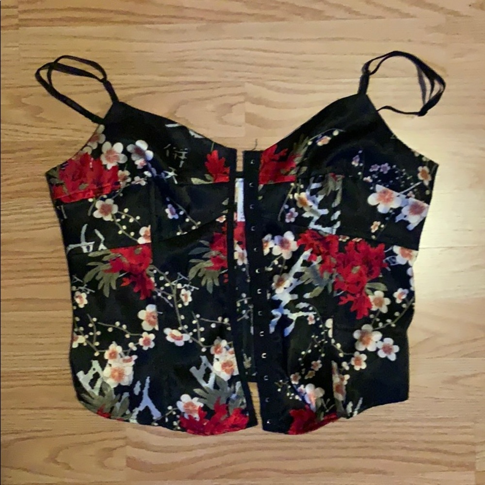 Sexy Japanese Cherry Blossom Corset